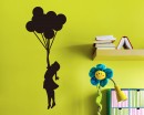 Banksy Floating Balloons Vinyl Decals Silhouette Wall Art Sticker